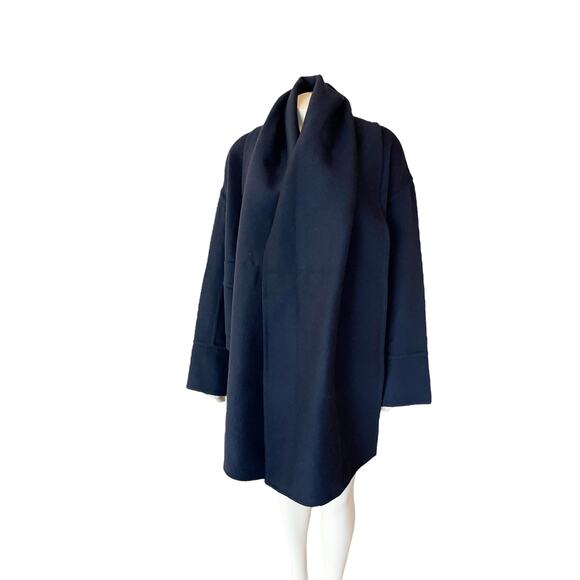 A.L.C. Finley Wool Jacket in Navy Scarf Attachment Small - Picture 12 of 16